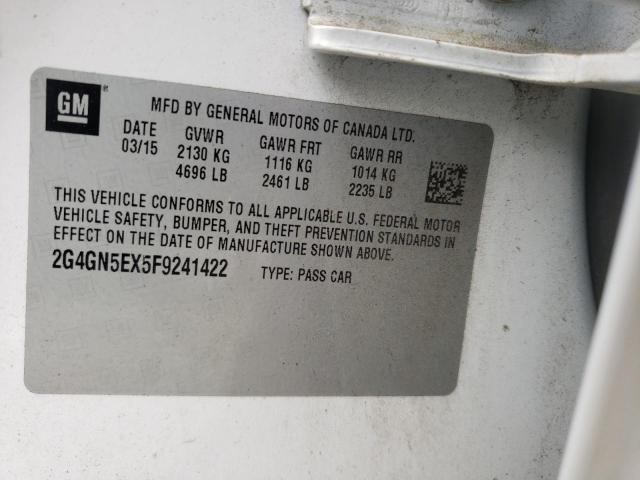 Photo 10 from auction – 2015 BUICK REGAL PREM with VIN 2G4GN5EX5F9241422