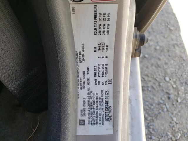 Photo 10 from auction – 2004 GMC CANYON with VIN 1GTDT136748110128