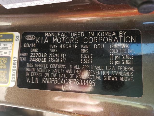 Photo 10 from auction – 2014 KIA SPORTAGE L with VIN KNDPBCAC3E7633495
