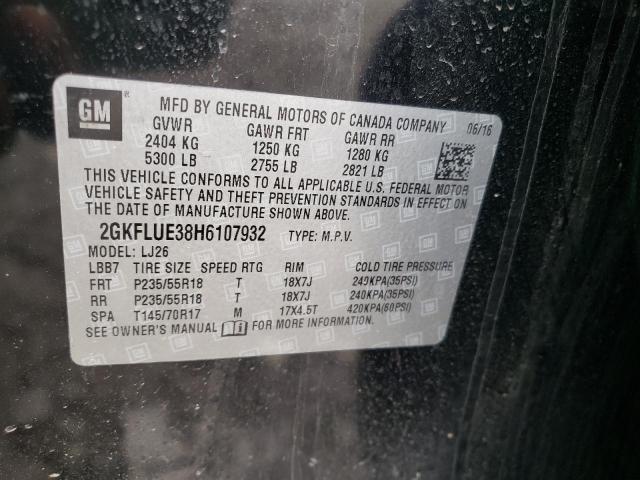 Photo 10 from auction – 2017 GMC TERRAIN SL with VIN 2GKFLUE38H6107932