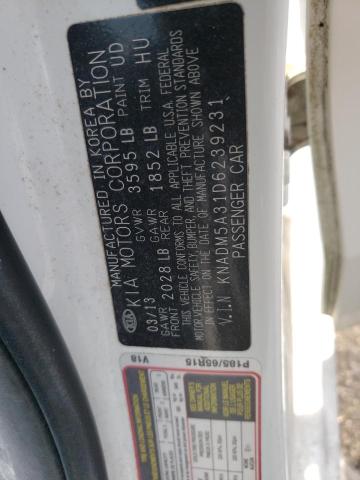 Photo 10 from auction – 2013 KIA RIO LX with VIN KNADM5A31D6239231
