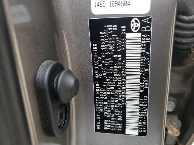 Photo 10 from auction – 2018 TOYOTA COROLLA L with VIN 5YFBURHE6JP826974