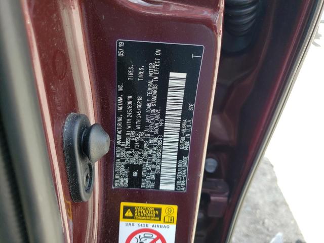 Photo 10 from auction – 2019 TOYOTA HIGHLANDER with VIN 5TDKZRFH6KS336543