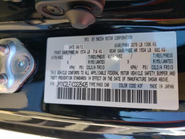 Photo 10 from auction – 2012 MAZDA MX-5 MIATA with VIN JM1NC2LFXC0225426