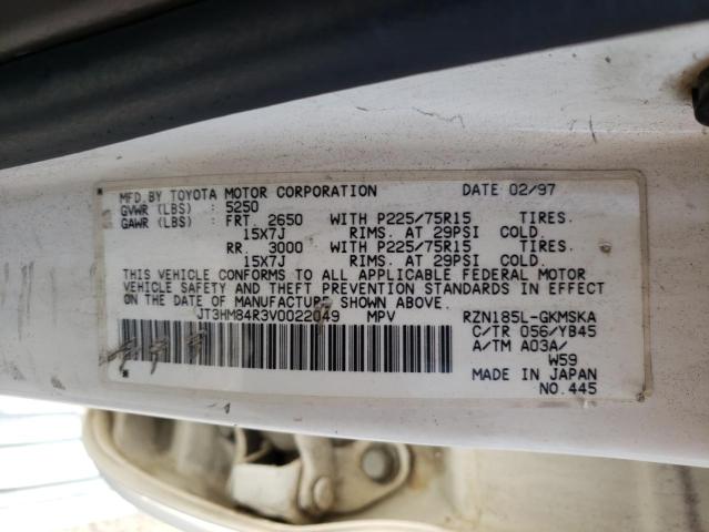 Photo 10 from auction – 1997 TOYOTA 4RUNNER SR with VIN JT3HM84R3V0022049