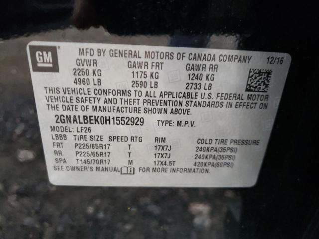 Photo 10 from auction – 2017 CHEVROLET EQUINOX LS with VIN 2GNALBEK0H1552929