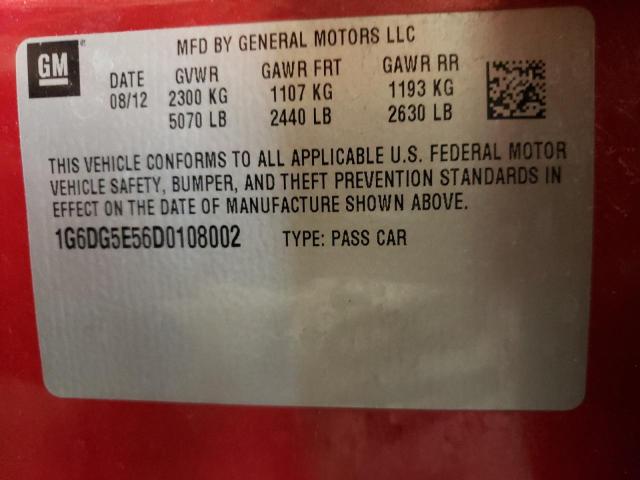 Photo 10 from auction – 2013 CADILLAC CTS LUXURY with VIN 1G6DG5E56D0108002