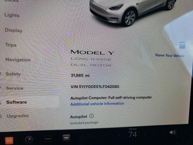 Zdjęcie 8 z aukcji – 2020 TESLA MODEL Y z VIN 5YJYGDEE1LF042080