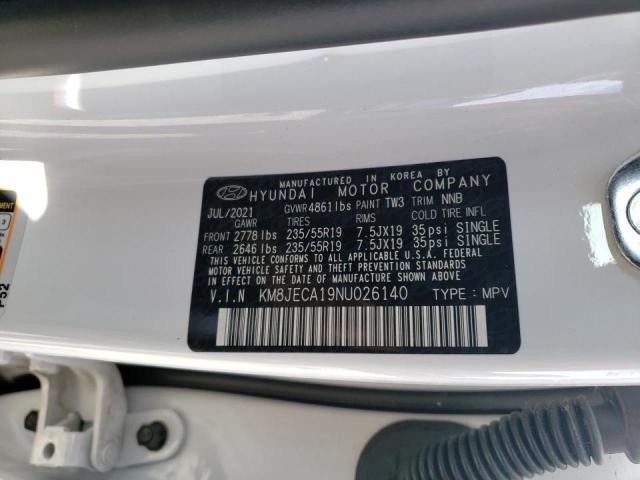 Photo 10 from auction – 2022 HYUNDAI TUCSON LIM with VIN KM8JECA19NU026140