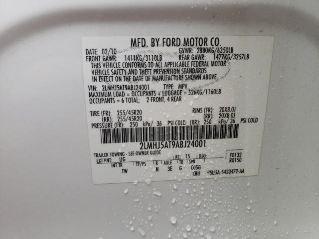 Photo 10 from auction – 2010 LINCOLN MKT with VIN 2LMHJ5AT9ABJ24001