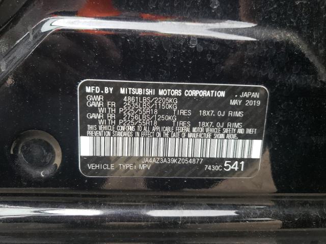 Photo 10 from auction – 2019 MITSUBISHI OUTLANDER with VIN JA4AZ3A39KZ054877