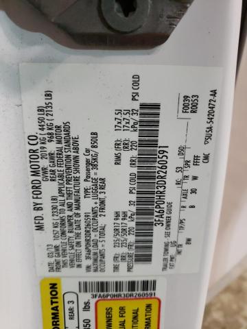 Photo 10 from auction – 2013 FORD FUSION SE with VIN 3FA6P0HR3DR260591