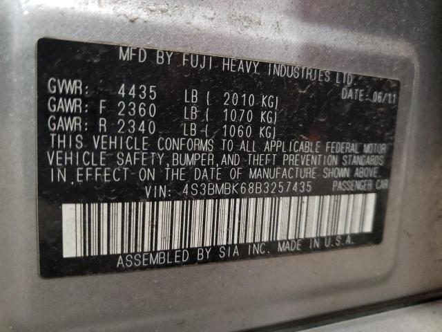 Photo 10 from auction – 2011 SUBARU LEGACY 2.5 with VIN 4S3BMBK68B3257435