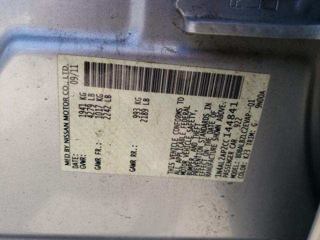 Photo 10 from auction – 2012 NISSAN ALTIMA with VIN 1N4AL2AP2CC144841
