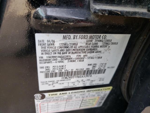 Photo 10 from auction – 2006 FORD FREESTYLE with VIN 1FMZK02196GA53976
