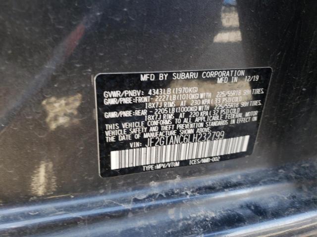 Photo 10 from auction – 2020 SUBARU CROSSTREK with VIN JF2GTANC6LH232799