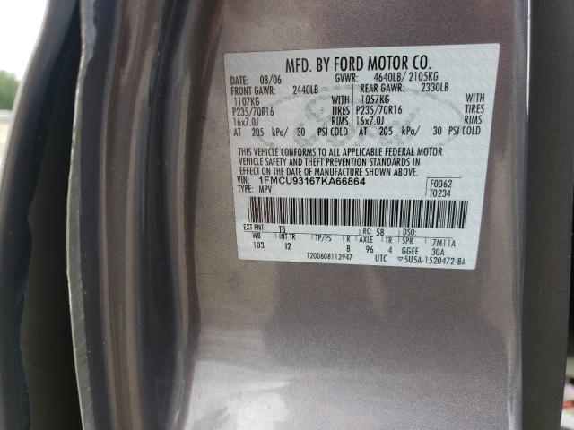 Photo 10 from auction – 2007 FORD ESCAPE XLT with VIN 1FMCU93167KA66864