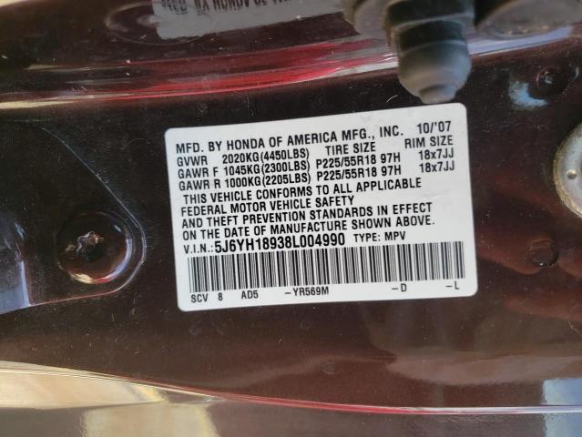 Photo 10 from auction – 2008 HONDA ELEMENT SC with VIN 5J6YH18938L004990
