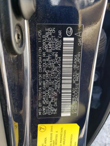 Photo 10 from auction – 2006 LEXUS ES 330 with VIN JTHBA30G765164764
