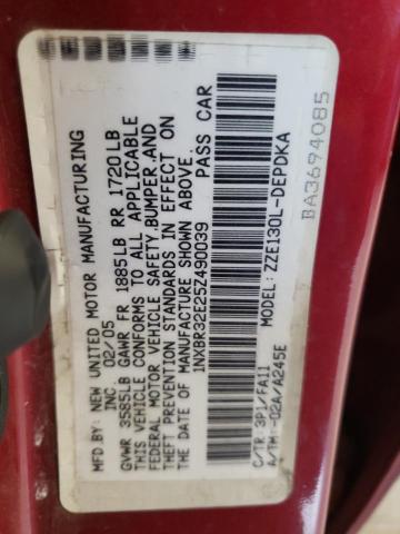 Photo 10 from auction – 2005 TOYOTA COROLLA CE with VIN 1NXBR32E25Z490039
