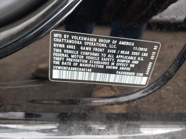 Photo 10 from auction – 2014 VOLKSWAGEN PASSAT SEL with VIN 1VWCN7A39EC045148
