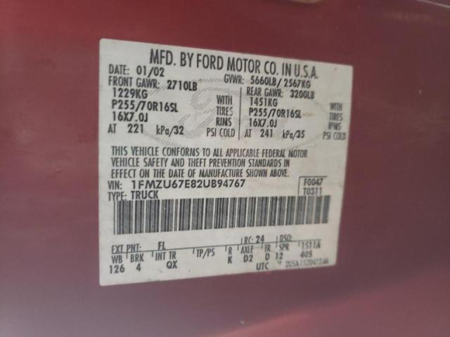 Photo 10 from auction – 2002 FORD EXPLORER S with VIN 1FMZU67E82UB94767