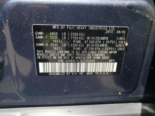 Photo 10 from auction – 2016 SUBARU OUTBACK 3. with VIN 4S4BSEJC3G3209469
