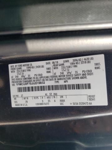 Photo 10 from auction – 2018 FORD ESCAPE S with VIN 1FMCU0F70JUD19832