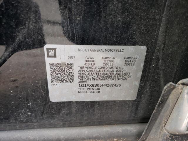 Photo 10 from auction – 2017 CHEVROLET BOLT EV PR with VIN 1G1FX6S05H4182426