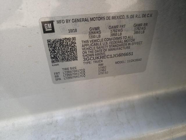 Photo 10 from auction – 2018 CHEVROLET SILVERADO with VIN 3GCUKREC1JG606651