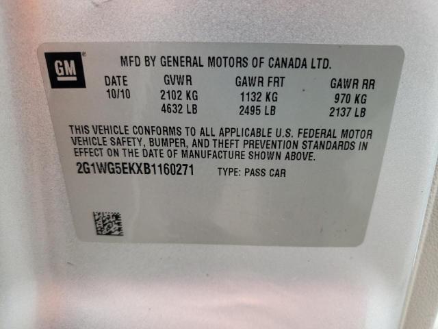 Photo 10 from auction – 2011 CHEVROLET IMPALA LT with VIN 2G1WG5EKXB1160271