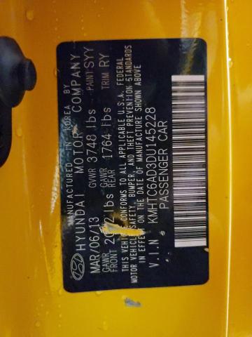 Photo 10 from auction – 2013 HYUNDAI VELOSTER with VIN KMHTC6AD3DU145228