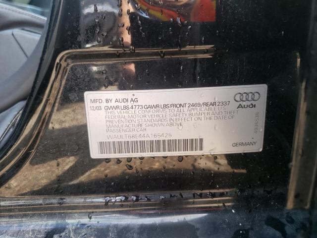 Photo 10 from auction – 2004 AUDI A4 3.0 QUA with VIN WAULT68E44A165425