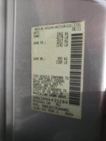 Photo 10 from auction – 2012 NISSAN ALTIMA BAS with VIN 1N4AL2APXCN435284