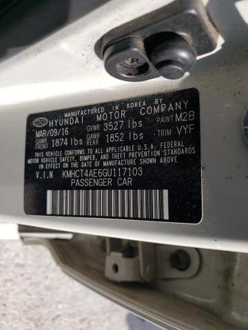 Photo 10 from auction – 2016 HYUNDAI ACCENT SE with VIN KMHCT4AE6GU117103