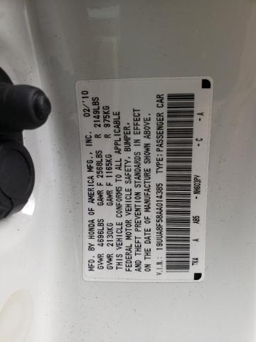 Photo 10 from auction – 2010 ACURA TL with VIN 19UUA8F58AA014385