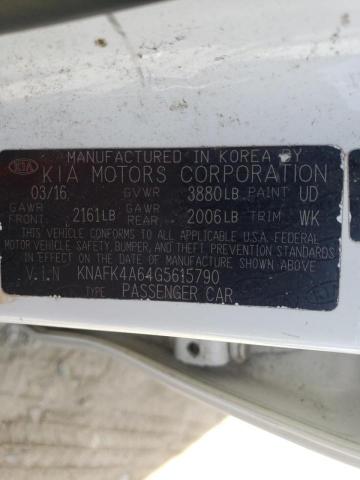 Photo 10 from auction – 2016 KIA FORTE LX with VIN KNAFK4A64G5615790