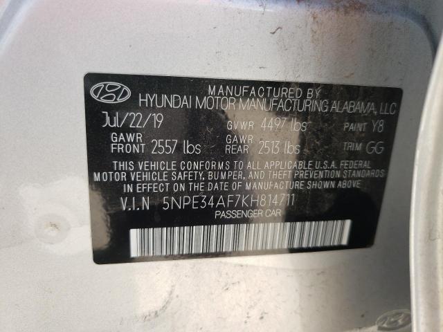 Photo 10 from auction – 2019 HYUNDAI SONATA LIM with VIN 5NPE34AF7KH814711