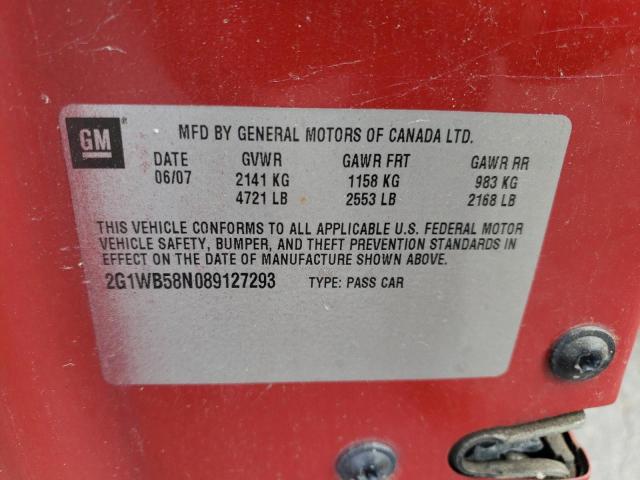 Photo 10 from auction – 2008 CHEVROLET IMPALA LS with VIN 2G1WB58N089127293