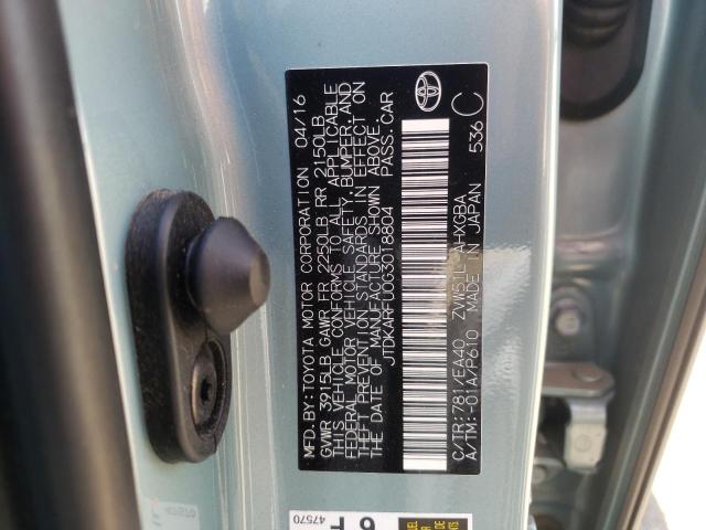 Photo 10 from auction – 2016 TOYOTA PRIUS with VIN JTDKARFU0G3018804