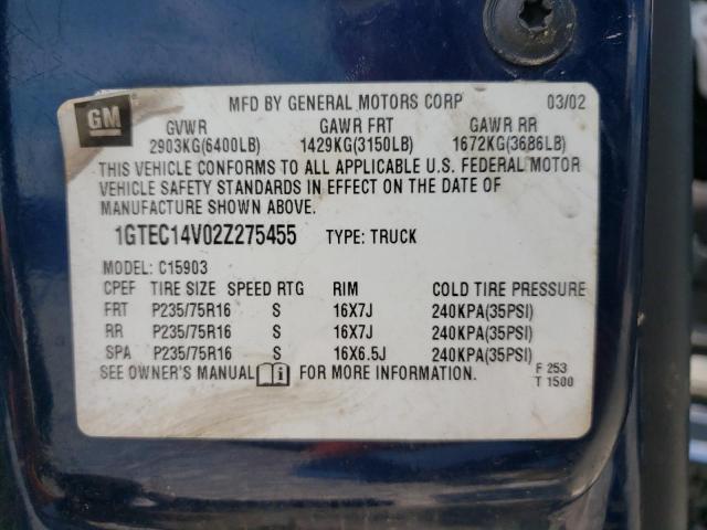 Photo 10 from auction – 2002 GMC NEW SIERRA with VIN 1GTEC14V02Z275455