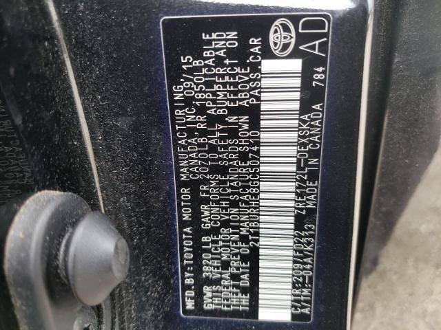 Photo 10 from auction – 2016 TOYOTA COROLLA L with VIN 2T1BURHE8GC507410