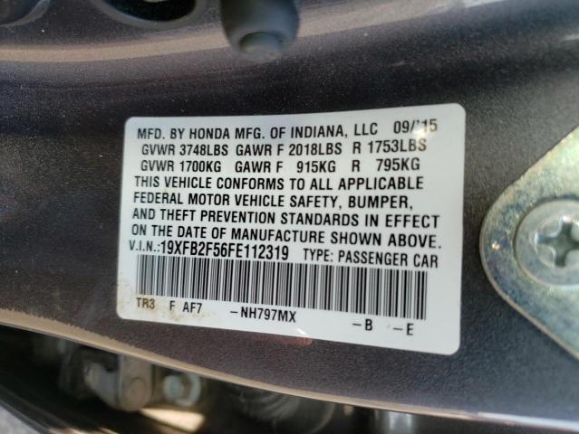 Photo 10 from auction – 2015 HONDA CIVIC LX with VIN 19XFB2F56FE112319
