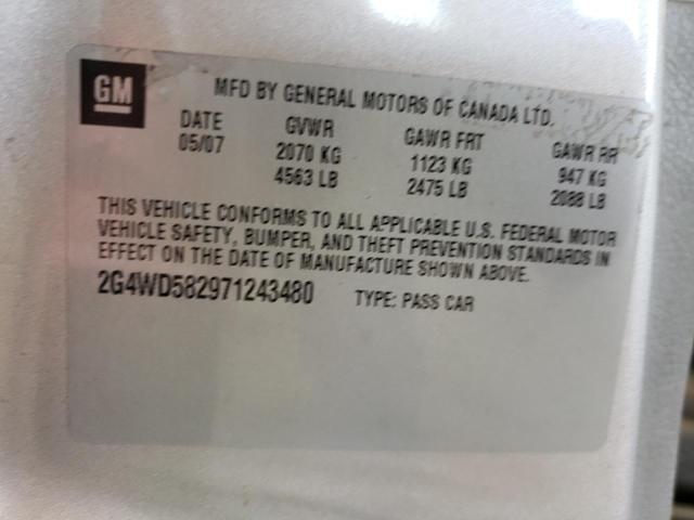 Photo 10 from auction – 2007 BUICK LACROSSE C with VIN 2G4WD582971243480