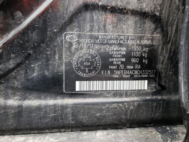 Photo 10 from auction – 2012 HYUNDAI SONATA GLS with VIN 5NPEB4AC8CH332517