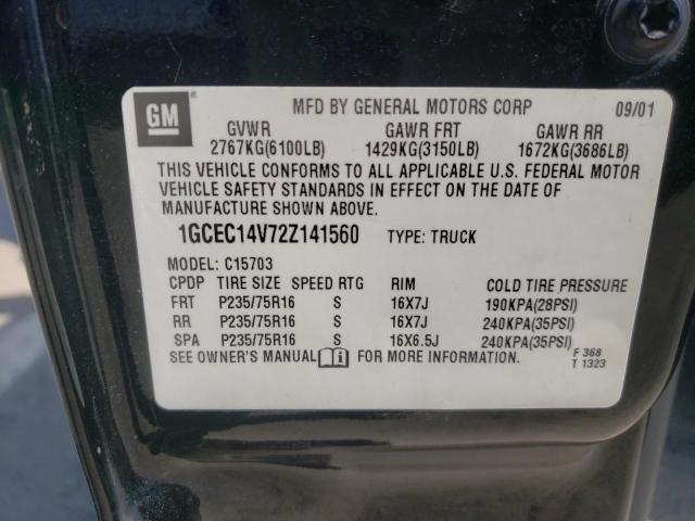 Photo 10 from auction – 2002 CHEVROLET SILVERADO with VIN 1GCEC14V72Z141560