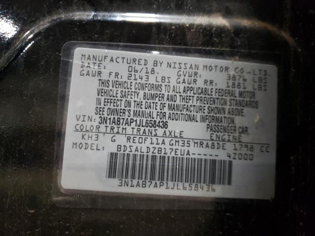 Photo 10 from auction – 2018 NISSAN SENTRA S with VIN 3N1AB7AP1JL658436