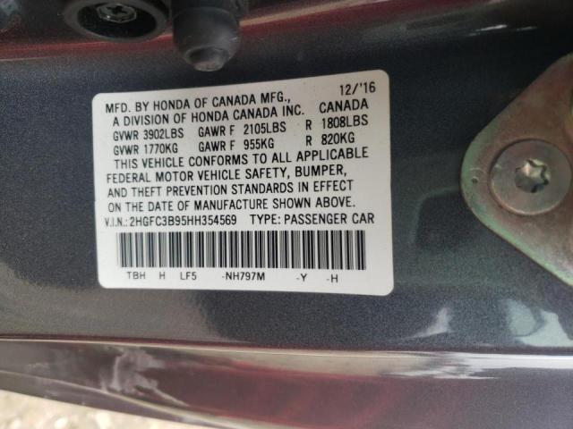 Photo 10 from auction – 2017 HONDA CIVIC TOUR with VIN 2HGFC3B95HH354569