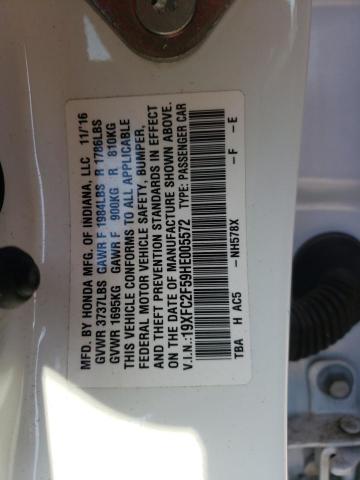 Photo 10 from auction – 2017 HONDA CIVIC LX with VIN 19XFC2F59HE005572