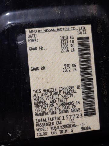 Photo 10 from auction – 2013 NISSAN ALTIMA 2.5 with VIN 1N4AL3AP7DC157723
